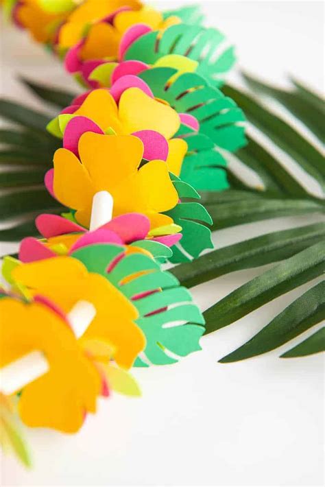 Hawaii Flower Lei DIY Paper Craft Tutorial OFF