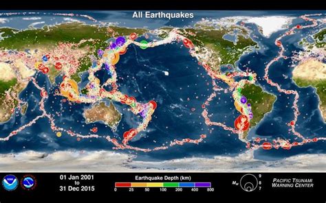Local time is the time of the earthquake in your computer's time zone. Animated map shows every earthquake for 15 years -- Earth ...