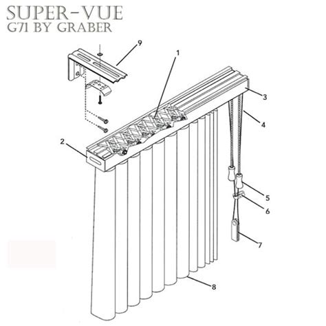 Super Vue Vertical Blind Headrail For Replacement 12 191 Inches