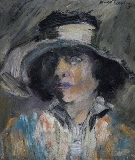 Heinrich Tischler Portrait Of A Lady With Hat 1925 Mutualart