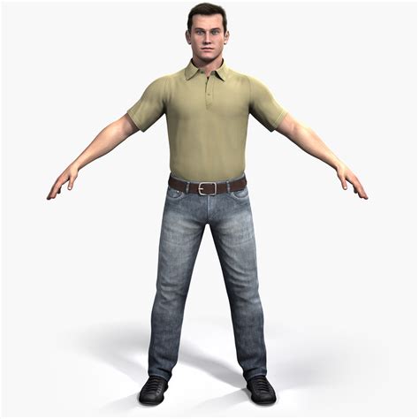 Free C4d Rigged Male 3d Model The Pixel Lab