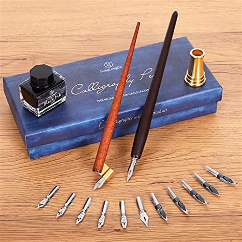 Calligraphy Fountain Pen Set Wooden Calligraphy Pen Ink Set For