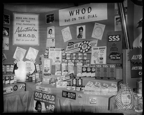 Whod Radio Station Booth With Photographs Of Disc Jockeys Including