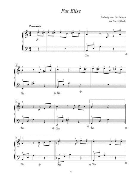 Fur Elise Easy Piano By Ludwig Van Beethoven 1770 1827 Digital