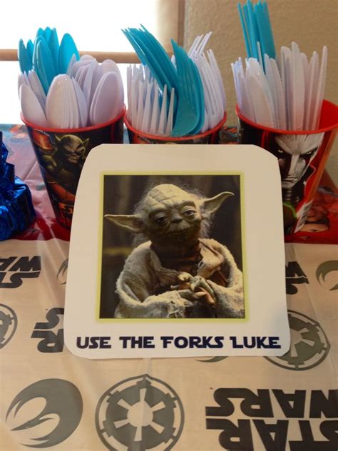 Use The Forks Luke Star Wars Party Food Star Wars Theme Party Star