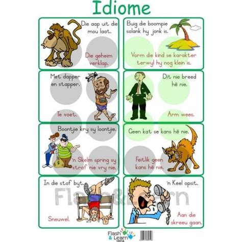 Idioms With Images Afrikaans Language Idioms Afrikaans