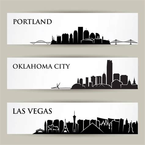 United States Of America City Skylines Stock Vector Image By ©i
