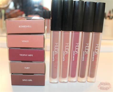 Arzan Blogs Huda Beauty Liquid Matte Lipsticks Swatches Review
