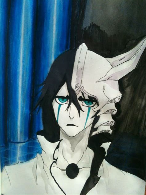 Mixed Media Painting Of Ulquiorra Cifer From Bleach Mixed Media Artwork Mixed Media Painting