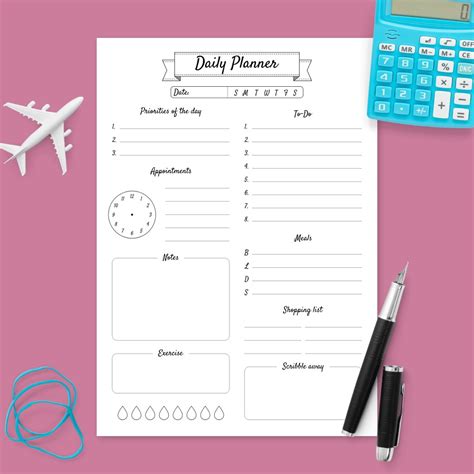 Undated Daily Planner Templates Download Pdf