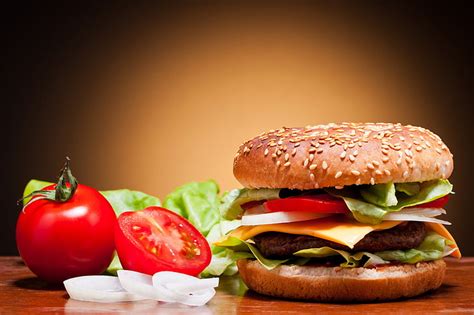 Hd Wallpaper Potato Fries And Burger Hamburger Food Buns Fast Food