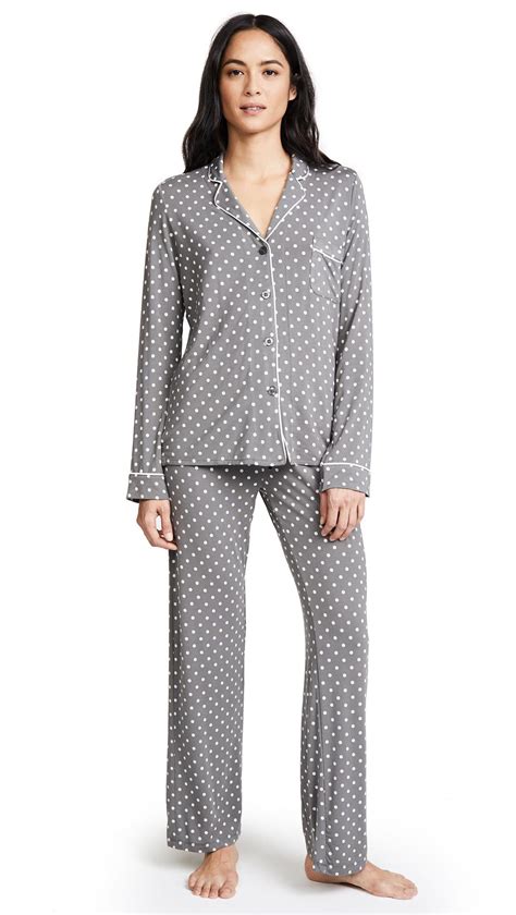 Lyst Pj Salvage Polka Dot Pajama Set In Gray