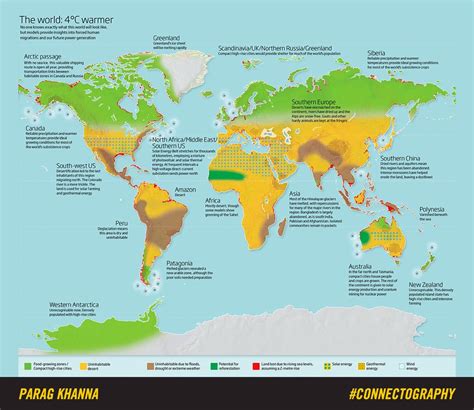 A Map Of The World After Four Degrees Of Warming