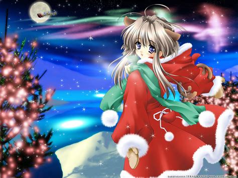 Cute Anime Girl Christmas Wallpapers Hd Pixelstalknet