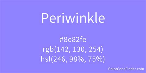 Periwinkle Color Code Is 8e82fe