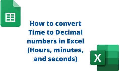 How To Convert Time To Decimal Numbers In Excel Hours Minutes And