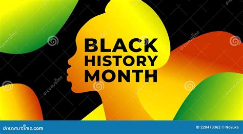 Black History Month Vector Web Banner Poster Card For Social Media