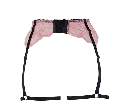 Marlena Pink Garter Belt Blackwings Lingerie