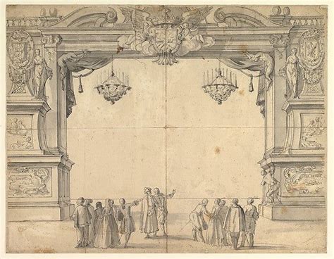 Anonymous Italian 18th Centuryproscenium Arch Of A Court 16x12