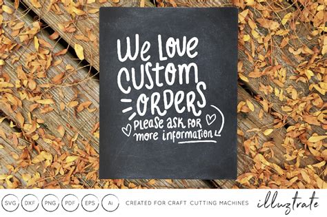 We Love Custom Orders Craft Show Sign Hand Lettering Graphic By