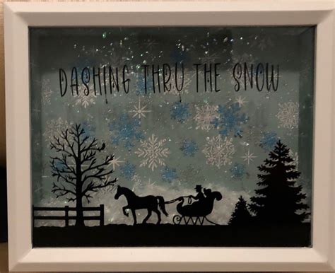 Christmas shadowbox | Shadow box, Christmas themes, Christmas