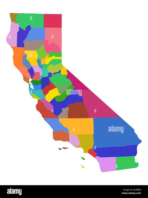 Map Of California Stock Photo Alamy