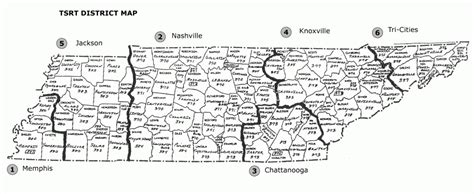 Tennessee Labeled Map Printable Map Of Tennessee Counties And Cities
