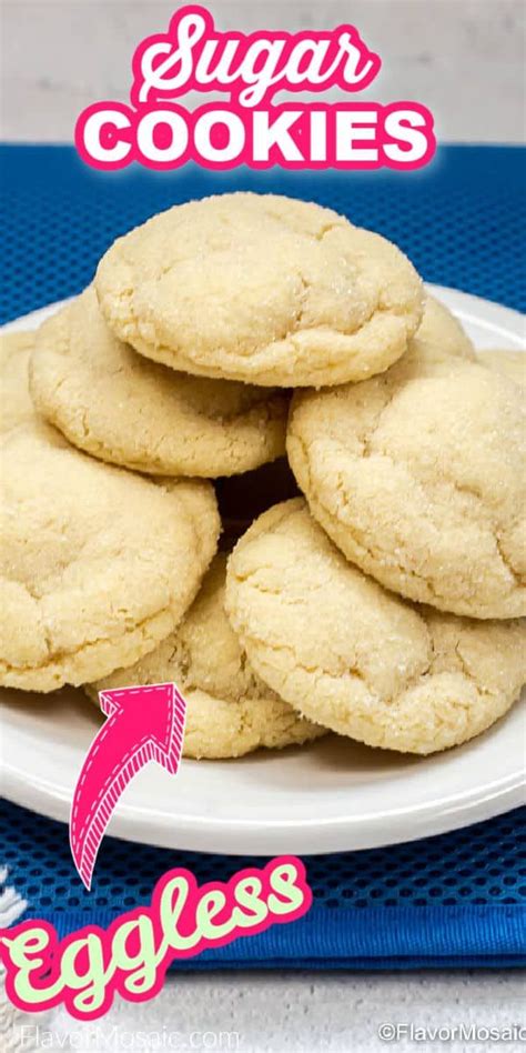 These Eggless Sugar Cookies Are Thick Soft Sweet Buttery Drop Sugar