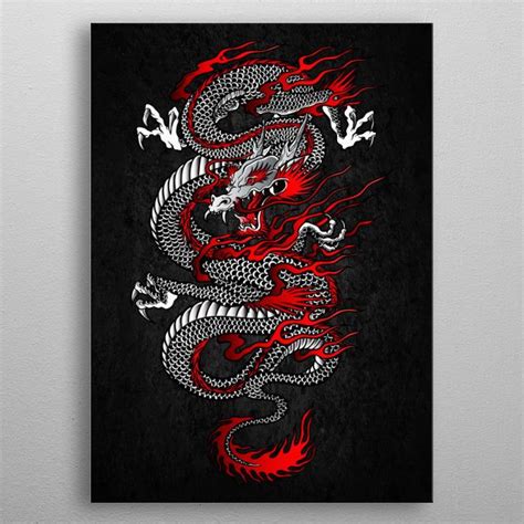 Asian Dragon Japanese And Asian Poster Print Metal Posters Poster