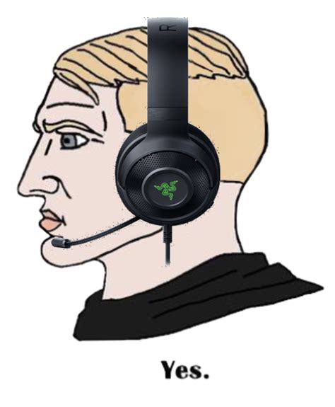 Edited The Yes Chadnordic Gamer Meme To Wear A Razer Headset Instead