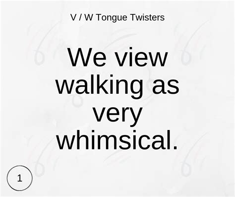 V W Tongue Twisters 1 Tongue Twisters Twister Tongue