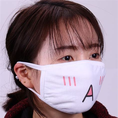 1pc Cute Anime Cartoon Mouth Muffle Face Mask Unisex Anti Dust Cotton