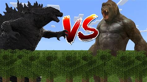 Godzilla Vs King Kong Minecraft Bedrock Edition Youtube