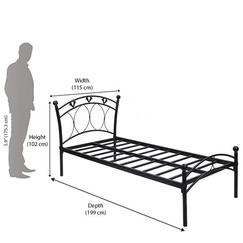 Hydra Single Bed Without Storage Black Nilkamal At Home Home