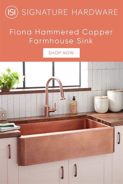 36 Fiona Hammered Copper Farmhouse Sink Kitchen Inspirations Home