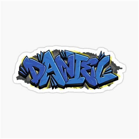 Daniel Graffiti Name Sticker For Sale By Namegraffiti Redbubble