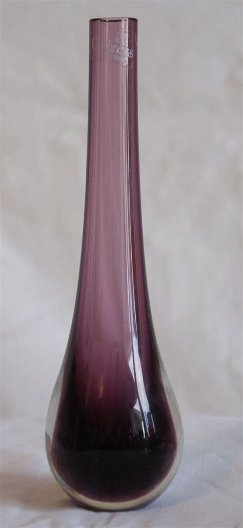 Caithness Purple Glass Bud Vase Hand Made Mouth Blown In Etsy Purple Glass Bud Vases Glass