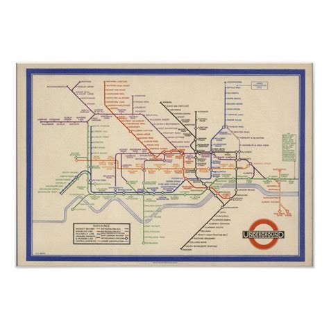A Map Of The London Underground Railway System
