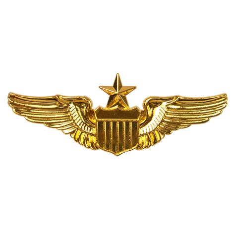 Buy Auearmetal Aviator Wings Pin Senior Pilot Wing Badge Gold Metal