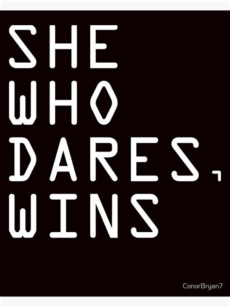 She Who Dares Wins Poster By Conorbryan7 Redbubble