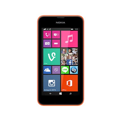 Telefon Mobil Nokia Lumia 530 Dual Sim 4 Gb Gb Ram Oranj Zapmd