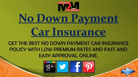 Car Insurance With Low Down Payment No Down Payment Car Insurance