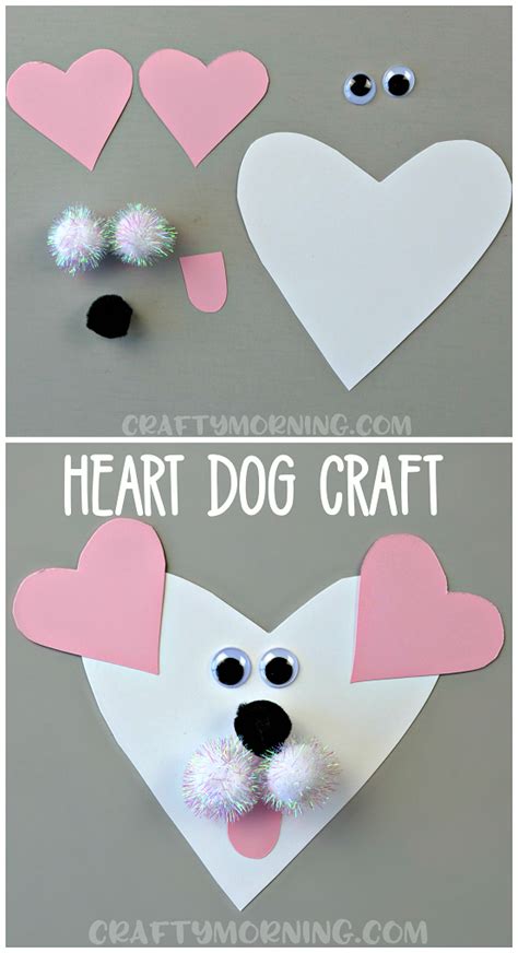 Heart Shaped Dog Valentine Craft Crafty Morning