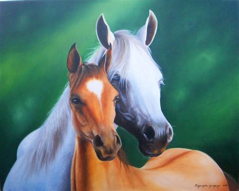 Cavalos 1 Pintura Em Tela Painting On Canvas Elizangela Flickr