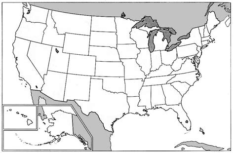 Physical Geography Blank Map Of The US