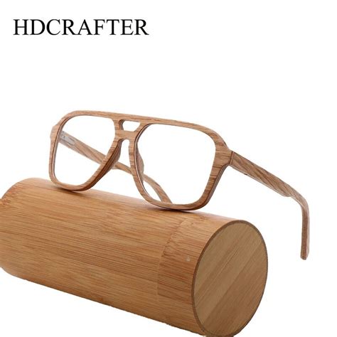 Hdcrafter 100 Natural Wood Glasses Frame For Men Oversized Wooden Myopia Prescription Optical