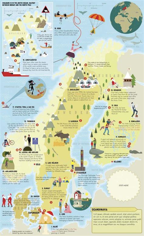 Sweden Attractions Map Sweden Attraction Map Northern Europe Europe