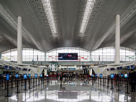 Baiyun Guangzhou China 10 Mar 2019 Empty Check In Lines During A