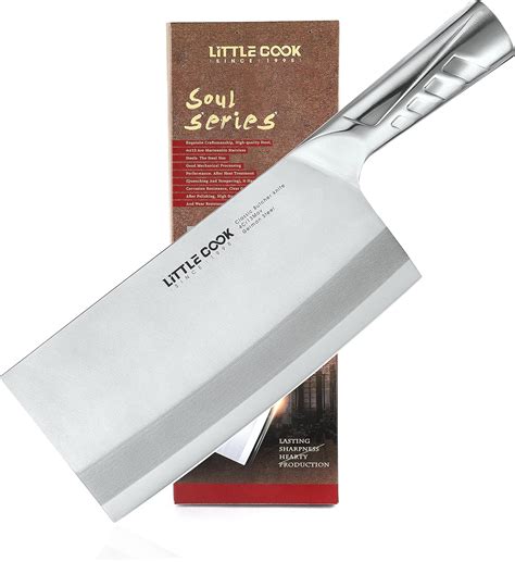 meat cleaver little cook 8 inch cleaver knife stainless steel butcher knife