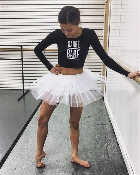 Barre Babe Long Sleeve Ballerina Crop Top Dance Outfits Ballet